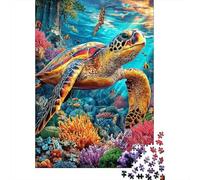 Turtle 1000 Piece Puzzle for Adults - Challenging Jigsaw for Mindfulness & Wall Art, Premium Quality with Detailed Art Print 38x26cm/1000pcs