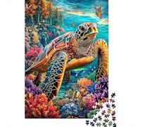 Turtle 1000 Piece Puzzle for Adults - Challenging Jigsaw for Mindfulness & Wall Art, Premium Quality with Detailed Art Print 52x38cm/1000pcs