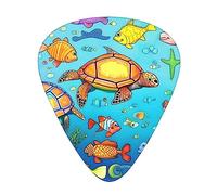 Turtle and fish the 12-piece guitar picks include three picks: thin, medium and heavy. suitable for electric, acoustic and bass guitars of all strengths