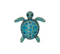 Turtle Animal Brooch Pin Exaggerated Long Life Tortoise Lapel Pin Retro Crystal Sea Animal Safty Pin Women Men Clothes Decor Birthday Gift for Mom Grandma, Zinc, no gemstone