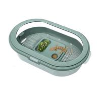 Turtle Aquarium, Partitioned Reptile Tank With Drainage, Anti-Escape Build For Small Pets, Terrapin, Tortoise, Crab Safe Zone, Washable And Easy To Maintain