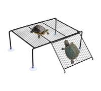 Turtle Aquarium Suction Cup Cracking Ramp | Reptile Basking Zone Bridge | Dormant Support Frog Salamander Crab | Decorative Water Habitat Accessories, Stable Installation