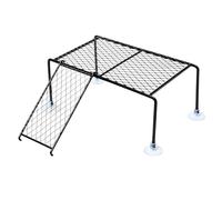 Turtle Aquarium Suction Cup Cracking Ramp | Reptile Basking Zone Bridge | Dormant Support Frog Salamander Crab | Decorative Water Habitat Accessories, Stable Installation