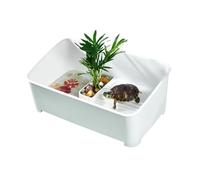 Turtle Aquarium, Turtle Tank - Recessed Water Towel Tank, 5 Multifunctional Areas, Treasure Platforms for Water Turtles, Tortoise Room for Crab Reptiles