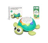 (Turtle) Baby Crawling Toys Musical Elephant Turtle Tummy Time Infants Toy with Timer Colorful Light
