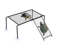 Turtle Basking Dock - Floating Stable, Mounting Bracket, Synthetic Leaf Textured Mat, Heat Resistant Composite Frame, Semi Submerged Sunbathing Area | Newts Frogs Mudskippers Hotel Restaurant Use