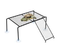 Turtle Basking Dock - Suction Rest Platform, Adjustable Turtle Pool Sun Area with Sturdy Climbing Design, Aquarium Habitat Accessories, Reptile Rest Island for Swamp Turtles