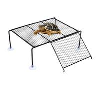 Turtle Basking Dock - Suction Rest Platform, Adjustable Turtle Pool Sun Area with Sturdy Climbing Design, Aquarium Habitat Accessories, Reptile Rest Island for Swamp Turtles