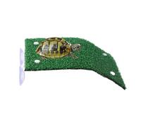 Turtle Basking Dock, Turtles Tank Area, 5.51in Reptile Ramp Decoration, Simulation Grass, Comfortable Resting Set for Hotel, Balcony, Living Room, Terrapin Habitat
