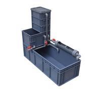 Turtle Basking Platform, Fish Tank Aquarium Tortoise Climbing Platform, Baby Tortoise Resting Terrace, Reptiles Dock for Terrapins, Frogs gray. 80 * 40 * 23CM