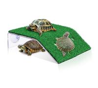 Turtle Basking Platform for Aquatic Turtles, Turtle Basking Ramp, Simulation Grass Turtles Ramp (Large)