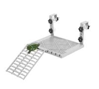 Turtle Basking Platform Set with 45° Non Slip Ramp Turtle Tank Platform Built in Food Tray for Frog Lizard Aquarium Accessories