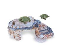 Turtle Basking Platform with 3 Suction Cups - Large Turtle Basking Platform - Turtle Platform for Aquarium - Rocks for Turtle Tank - Reptile Climbing Decor - Reptile Basking Platform