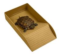 Turtle Bath Pool for , Reptile Bath with Ramp, Water Pool for Lizards, as a Habitat and Enclosure in the Terrarium and Aquarium for Land Turtle, Bearded Dragon, Lizard, Gecko, Snake