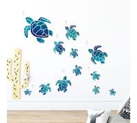 Turtle Bathroom Wall Stickers, 12Pcs Waterproof Tile Stickers for Bathroom, Home, Office, Living Room, Toilet, Kindergarten, Oceanarium | Bathroom's Decorations
