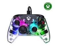 Turtle Beach Afterglow Clear Wired RGB Gaming Controller with Hall-Effect Thumbsticks, Customizable Lighting and Audio Controls. Licensed for Xbox Series X orS, Xbox One & Windows
