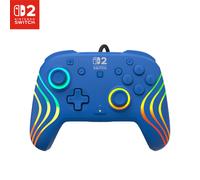Turtle Beach Afterglow Wave Blue Wired RGB Gaming Controller. Officially Licensed for Nintendo Switch 2