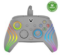 Turtle Beach Afterglow Wave Controller Grey Wired RGB Gaming Controller - Licensed for Xbox Series X or S, Xbox One and Windows - Mappable Buttons, Hall-Effect Hair Triggers, Audio Controls