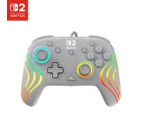 Turtle Beach Afterglow Wave Grey Wired RGB Gaming Controller. Officially Licensed for Nintendo Switch 2