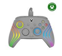 Turtle Beach Afterglow Wave Grey Wired RGB Gaming Controller with Mappable Buttons, Hall-Effect Hair Triggers and Audio Controls. Licensed for Xbox Series X orS, Xbox One & Windows