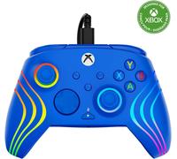 Turtle Beach Afterglow Wave Controller Blue Wired RGB Gaming Controller - Licensed for Xbox Series X or S, Xbox One and Windows - Mappable Buttons, Hall-Effect Hair Triggers, Audio Controls