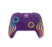 Turtle Beach Afterglow Wave Wireless RGB Game Controller Nintendo Switch 2 | Purple, Switch Lite, OLED, TMR Thumbsticks, Rechargeable 20-Hr Battery, 2 Mappable Back Buttons, Motion Controls, C-Button