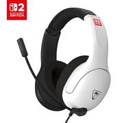 Turtle Beach Airlite Fit Black and White Wired Gaming Headset Officially Licensed for Nintendo Switch 2 and Nintendo Switch, and Nintendo Switch OLED - Flip-to-Mute Mic, Over-Ear Premium Comfort