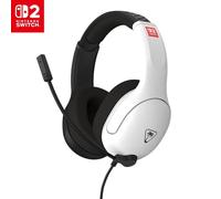 Turtle Beach Airlite Fit Black and White Wired Gaming Headset Officially Licensed for Nintendo Switch 2 and Nintendo Switch, and Nintendo Switch OLED - Flip-to-Mute Mic, Over-Ear Premium Comfort