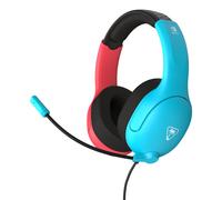 Turtle Beach Airlite Fit Neon Blue and Red Wired Gaming Headset with Flip-to-Mute Mic, Over-Ear Premium Comfort and 40mm Speakers. Officially License