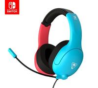 Turtle Beach Airlite Fit Neon Blue and Red Wired Gaming Headset Officially Licensed for Nintendo Switch, Nintendo Switch Lite, and Nintendo Switch OLED - Flip-to-Mute Mic, Over-Ear Premium Comfort