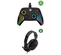 Turtle Beach Bundle of Afterglow Wave Black Gaming Controller + Recon 70 Black Xbox Wired Gaming Headset - Both officially licensed for Xbox Series X or S and Xbox One