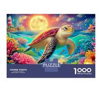 Turtle Beach Jigsaw Puzzles for Adult The Impossible Challenge 1000 Piece Cute Difficult Hard Jigsaw Puzzles for Man And Woman with Letters on Back 38x26cm/1000pcs