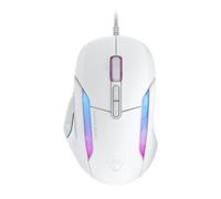TURTLE BEACH Kone II - Wired Ergonomic RGB Gaming Mouse, 26K DPI Optical Sensor, 100M Click Life Optical Switches, 23 Customizable Inputs, 4D Scroll Wheel, Pure PTFE glides - Arctic White