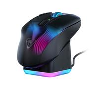 Turtle Beach Kone XP Air Black - Wireless Customizable Ergonomic RGB Gaming Mouse, Bluetooth, 19K DPI Optical Sensor, 100h Battery & Charging Dock, AIMO RGB Lighting, 4D Wheel