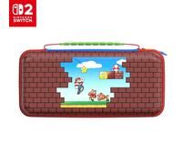 Turtle Beach PlayTrek Hard Shell Travel Case Mario Bricks Nintendo Switch 2 | Licensed for Switch 2, Lite, OLED, Carrying Case, 12 Game Card Holder, Cover, Portable Storage, Protection, Mario Bricks