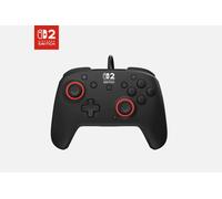 Turtle Beach Rematch Wired Gaming Controller, Nintendo Switch 2, Lite, OLED | Black & Red, Hall-Effect Thumbsticks, 2 Mappable Buttons, Audio Jack, C-Button for Game Chat, Licensed for Nintendo Switch 2
