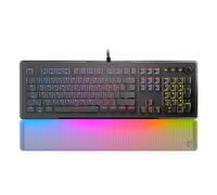 Turtle Beach Vulcan II Max - Optical-Mechanical PC Gaming Keyboard, Customizable RGB Illuminated Keys and Palm Rest, Smart Keys, Titan II Smooth Linear Switches, 200M Keystroke Durability - Black