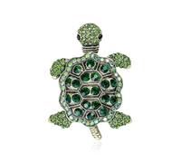 Turtle Brooch Corsage Pin For Men And Women, Green