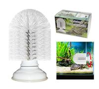 Turtle Brush with Suction Cup, Screw The Upgraded Turtle Scrub Brush Tightly on The Glass, It is Not Easy to Fall Off and Slide, Helping The Turtle Remove Dirt on The Back and Abdomen.