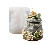Turtle Candle Mould - 3D Turtle Stone Mould | 2.79 x 2.71 x 3.11 Inch Simple Portable Cute Craft Tool for Soap Candles Plaster Casting Decoration Flower Pot Vase House Indoor