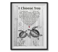 Turtle Canvas Prints: 'I Choose You' Poster - Romantic Couple Wall Art - Unframed Home Decor
