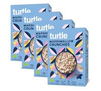 Turtle Cereal Better Breakfast - Marshmallow Crunchies Gluten Free Cereal 300g (Pack of 4) | Certified Organic Family Breakfast Cereal, Source of Fibre, 100% Natural Colours, No Palm Oil