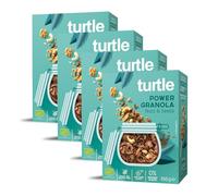 Turtle Cereal - Gluten Free Granola Nuts & Seeds 350g (Pack of 4) Organic Vegan Breakfast Cereal, Grain Free and Keto Friendly, Source of Protein, Gluten Free Cereal with No Refined Sugar