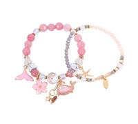 Turtle Choker Necklace Jewelry Bracelets for Ocean Series Beaded Wrist Chain Pink Crystal