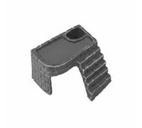 Turtle Climbing Basking Dock Ramp Hide Cave Terrace Resin Form With Heavy Sinkable Core And Rock Appearance For Natural, Small, style to 4