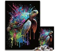 Turtle Colourful Puzzles 1000 Pieces for Adults Wooden Jigsaw Puzzles Perfect for Christmas, Halloween, Easter, New Year 50x75CM/19.68x29.52inch