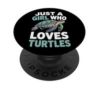 Turtle Conservation Just A Girl Who Loves Turtles PopSockets Adhesive PopGrip