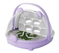 Turtle Container - Portable Animal Cage Transparent Container with Handle | Ideal for Silk, Frogs and Small Pets, Observation and Outdoor Breeding.