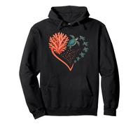 Turtle Coral Reef Heart Pullover Hoodie