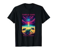 Turtle Cove Bahamas Sunset Tropical Paradise Art T-Shirt